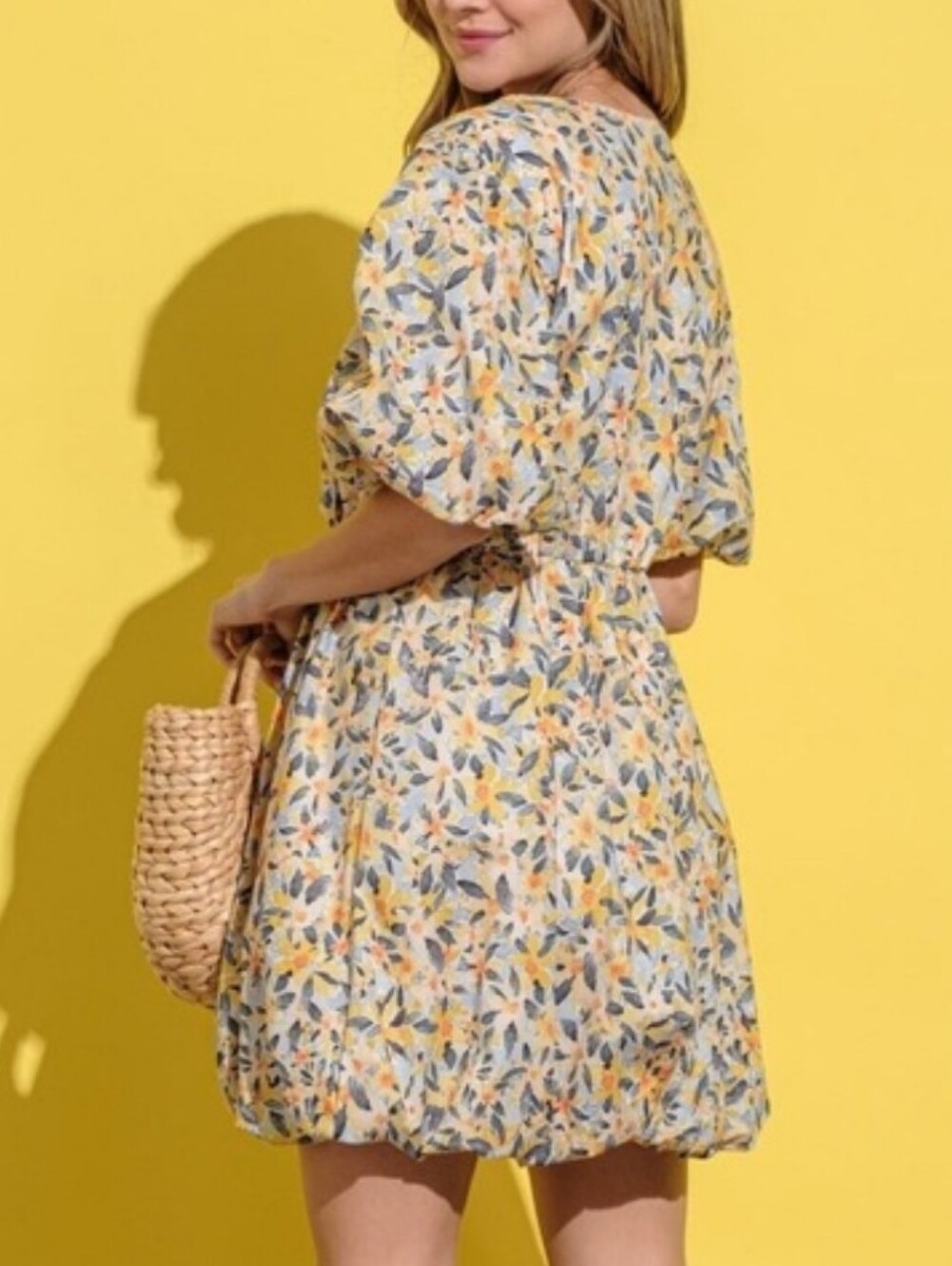 And The Why Full Size Floral Surplice Puff‎ Sleeve Dress NWT 2XL